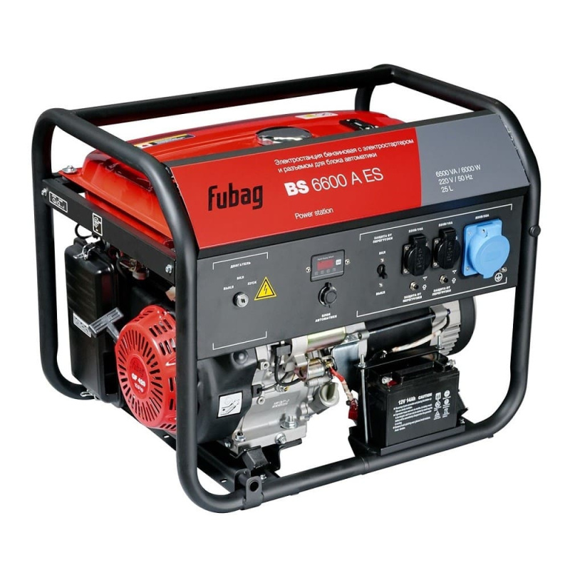 Электростанция бензиновая с электростартером и коннектором автоматики FUBAG BS 6600 A ES 641692