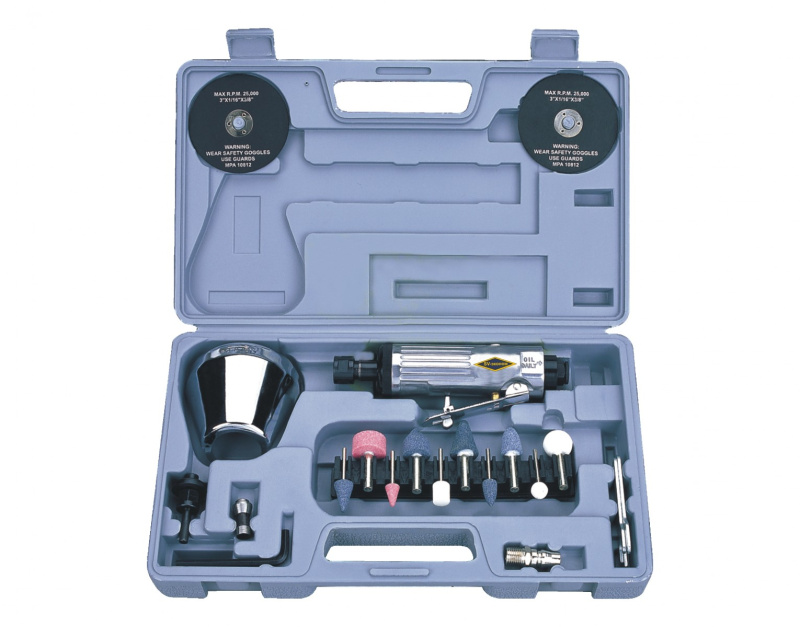 Набор 2 в 1 болгарка 3" и шлифовщик с шарошками 20 пред.  ЕС820020