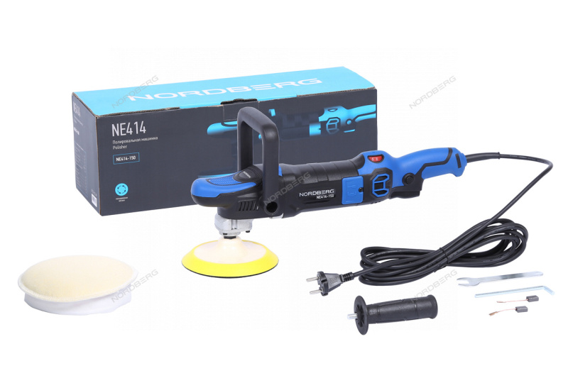 Полировальная машинка, диск 150 мм, 450-1950 об/мин, 1200Вт NORDBERG NE414-150